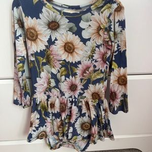 2T Posh Peanut twirl bodysuit